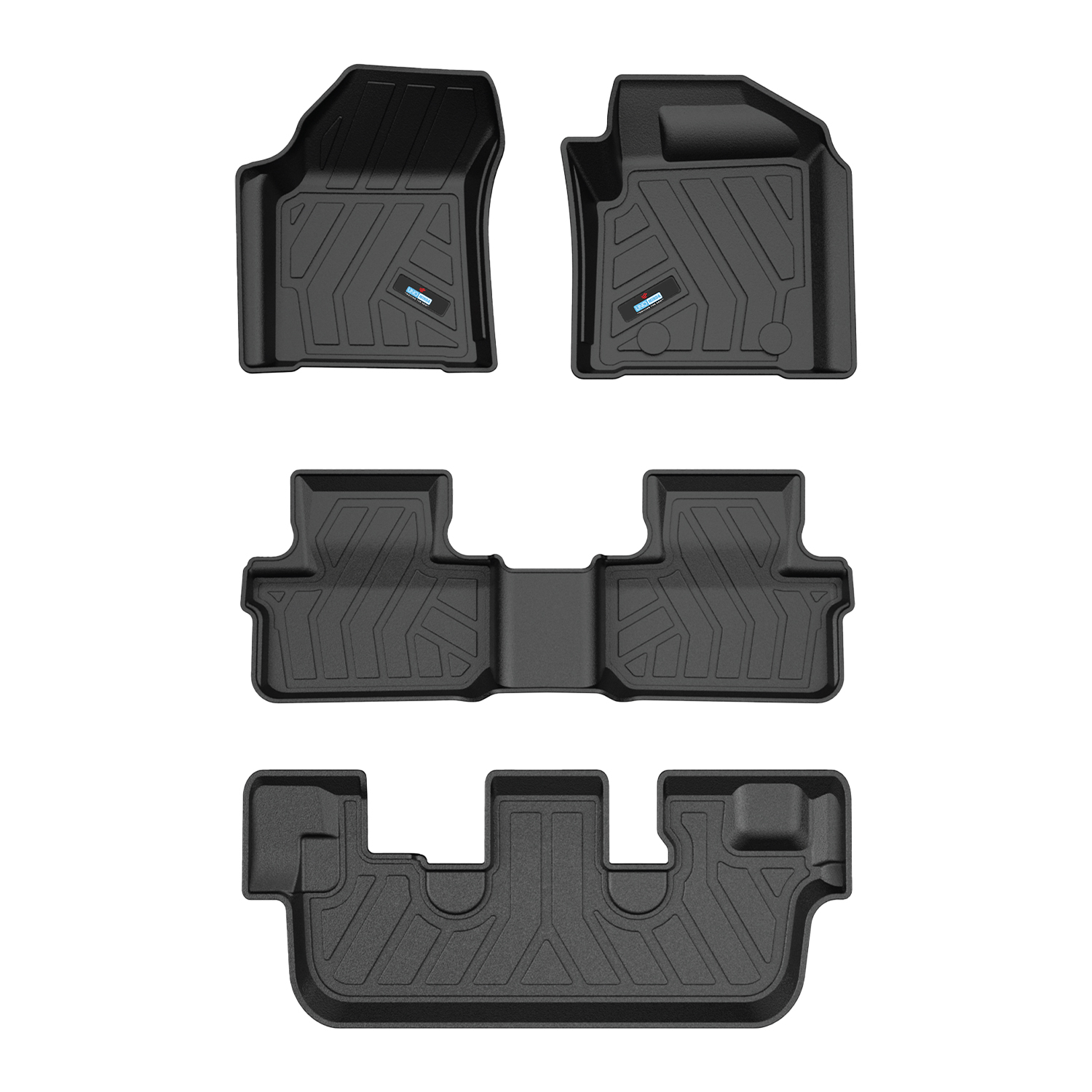 Uno Minda Lifetime 5D Car Mats 4 Piece (3 Row Without Boot) For Tata Safari At 2nd Gen 2022  | Anti Slip | All Weather Mats | 100% Waterproof & Washable | Custom Fit UNO -MATS-SAFARI21-AT